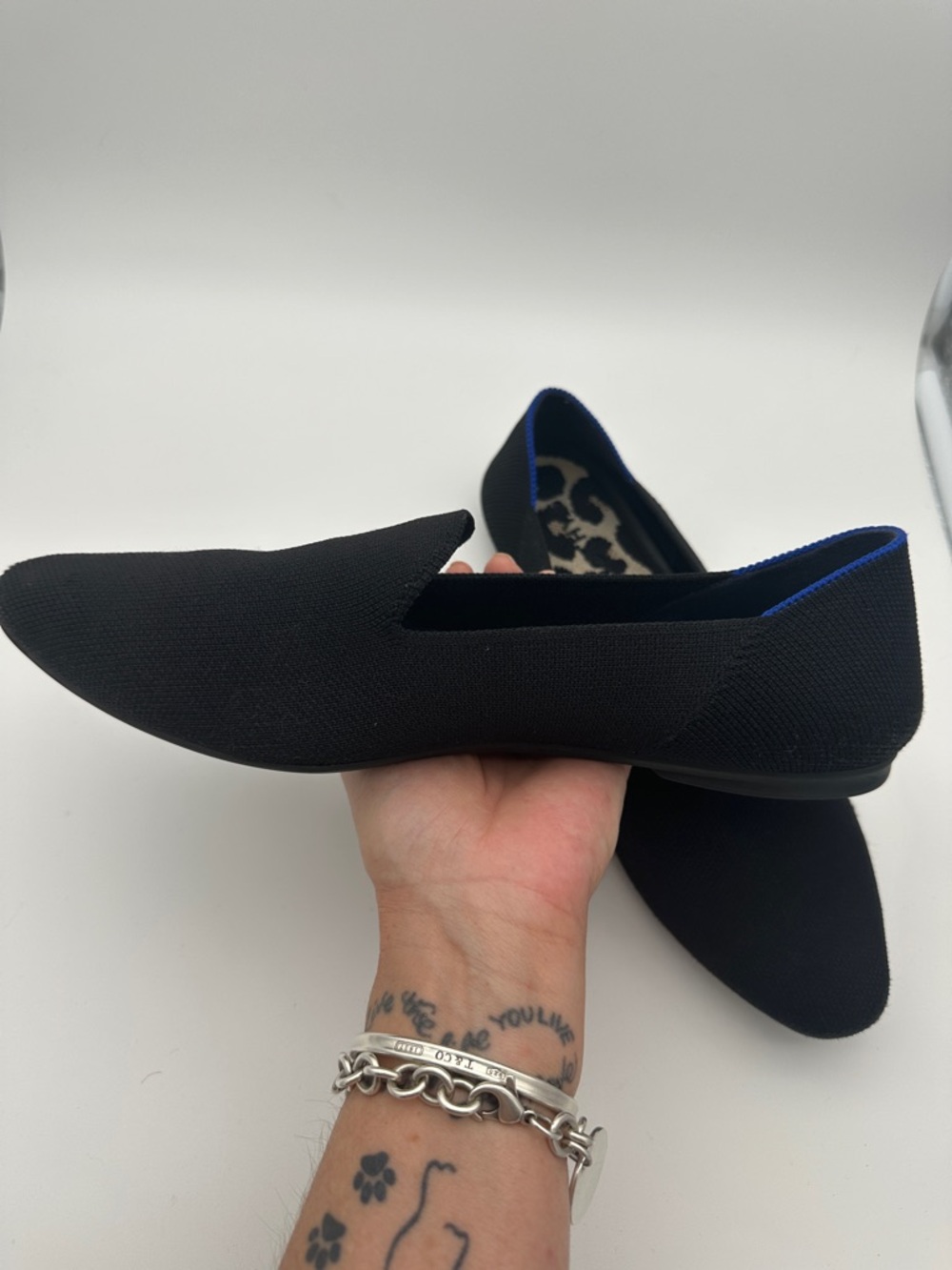 Rothy’s The Almond Loafer Size 9.5 Black Casual Weekend Comfortable Office Shoe - Picture 7 of 16